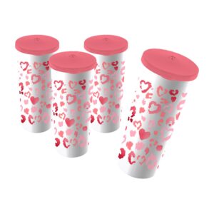 Vaso con diseño corazónes. No Tupperware