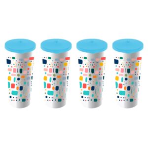 Vaso con diseños colores. No Tupperware