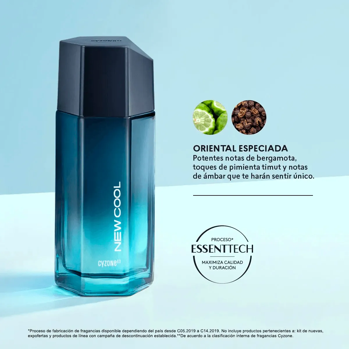 Perfume de Hombre New Cool, 75 ml - Imagen 2
